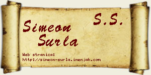 Simeon Surla vizit kartica